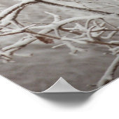 Baum in einem Schneesturm-Poster Poster (Ecke)