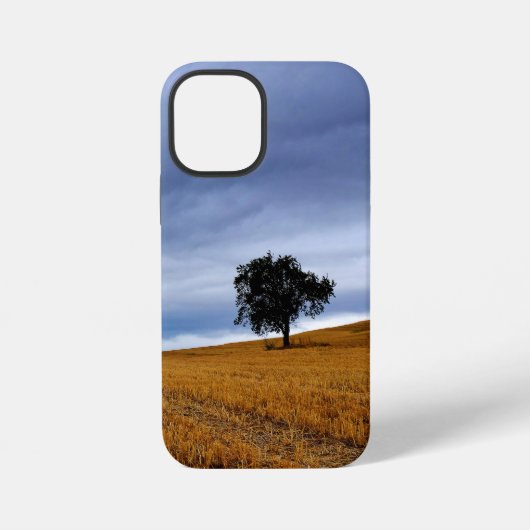 Baum in einem Weizenfeld iPhone Hülle (Rückseite)