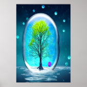 Baum in einer Blase | AI Art Poster (Vorne)