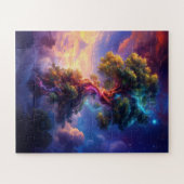 Baum in einer psychedelischen Traumlandschaft 2 Puzzle (Horizontal)