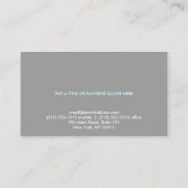 BAUM in GRAU/AQUA-Visitenkarte Visitenkarte (Rückseite)