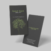 BAUM IN GRÜNE/GRAUE VERTIKALE Visitenkarte