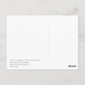 Baum in Landschaft Frühjahrsschnee Postkarte (Rückseite)