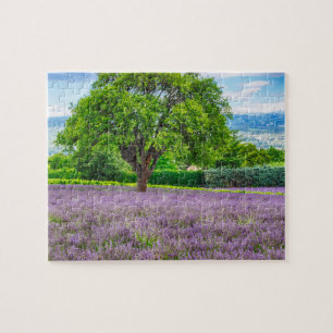 Baum in Lavender Field, Frankreich Puzzle