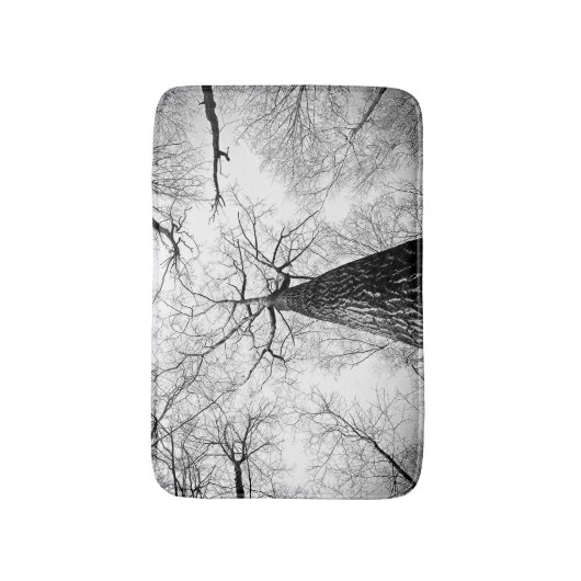 Baum in Schwarzweiss Badematte (Vorderseite Vertikal)
