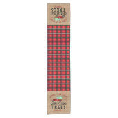 🎄 Baum Kariert Bauernhof Kurzer Tischläufer (Vorderseite)