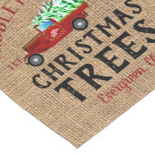 🎄 Baum Kariert Bauernhof Kurzer Tischläufer (Ecke)