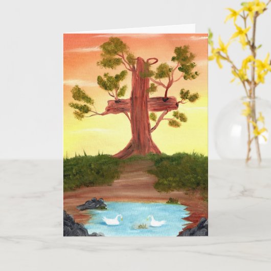 Baum Karte (Gelbe Blume)