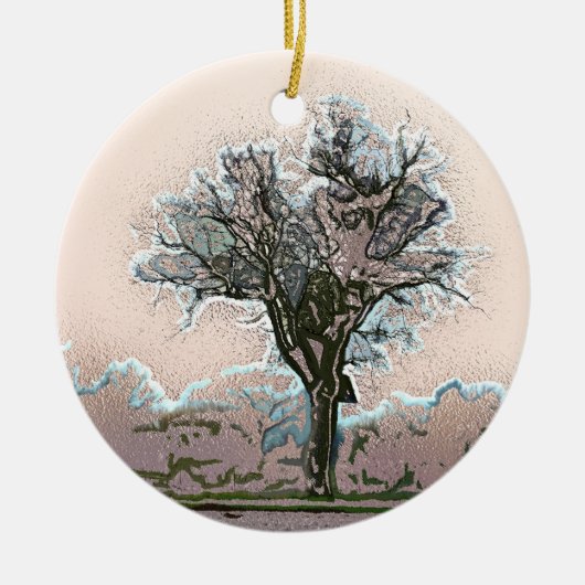 BAUM KERAMIK ORNAMENT (Vorne)