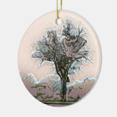 BAUM KERAMIK ORNAMENT (Links)