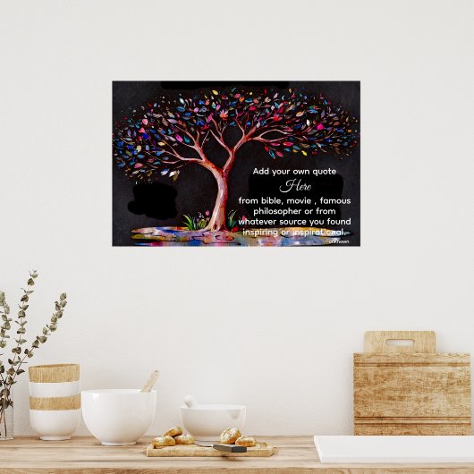 *~* Baum künstlerische Ätherischen DIY Zitat schwa Poster (Küche)