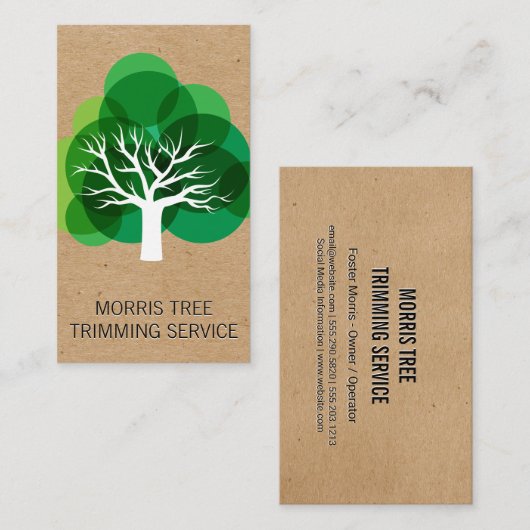 Baum | Landflucht | Gärtner Visitenkarte (Vorne/Hinten)