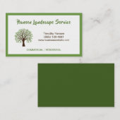 Baum Landscaping Yard Beruflicher Service Visitenkarte (Vorne/Hinten)