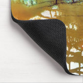 Baum Landschaft Wasserfarbene Kunst, Dichtung und  Mousepad (Ecke)