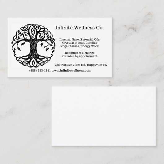 Baum Leben-der metaphysischen Visitenkarte (Vorne/Hinten)