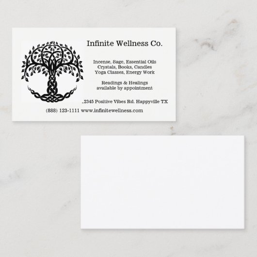 Baum Leben-der metaphysischen Visitenkarte (Vorne/Hinten)