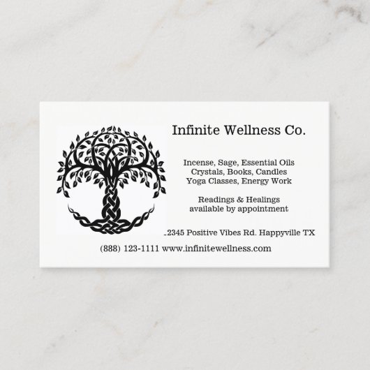 Baum Leben-der metaphysischen Visitenkarte (Vorderseite)