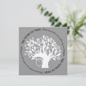 Baum Leben-des hebräischen jüdische Einladung (Stehend Vorderseite)