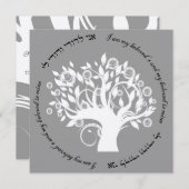 Baum Leben-des hebräischen jüdische Einladung (Vorne/Hinten)