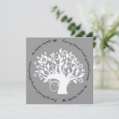 Baum Leben-des hebräischen jüdische Einladung (Stehend Vorderseite)