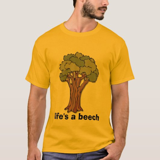 Baum, Leben ist eine Buche T-Shirt (Vorderseite)