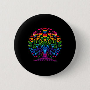 Baum Leben Regenbogen Lgbt Cool Gay Pride Flagge V Button