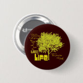 Baum Lebendes christlichen Button (Vorne & Hinten)