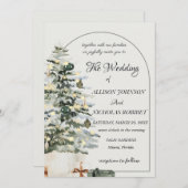 Baum Lichter Winter Weihnachten Hochzeit Einladung (Vorne/Hinten)