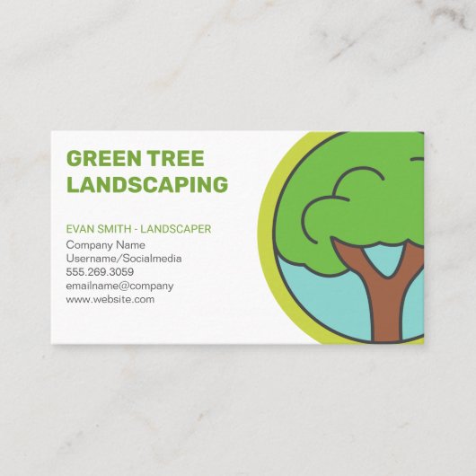 Baum-Logo-Landschaft Visitenkarte (Vorderseite)