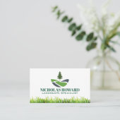 Baum Logo | Landschaftsbau | Gartenbau Visitenkarte (Stehend Vorderseite)