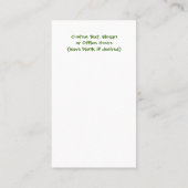 Baum-Logo-vertikale Chiropraktik-Visitenkarten Visitenkarte (Rückseite)