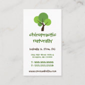 Baum-Logo-vertikale Chiropraktik-Visitenkarten Visitenkarte (Vorderseite)