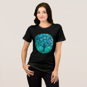 Baum-Medaillon Tri-Blend Shirt (Vorderseite voll)