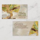 Baum - Mineral- und Marmortexturen Visitenkarte (Vorne/Hinten)