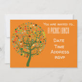 Baum mit Blätternatur Einladung (Vorderseite)
