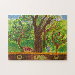 Baum mit Geschenken und Puzzlen der Schildkröte Puzzle