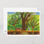 Baum mit Geschenken und Schildkröte Postkarte (Vorne/Hinten)