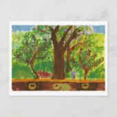 Baum mit Geschenken und Schildkröte Postkarte (Vorderseite)
