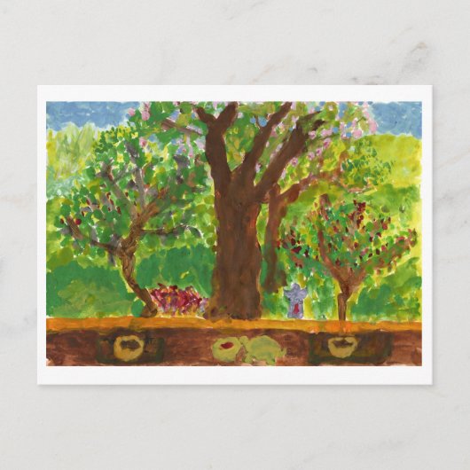 Baum mit Geschenken und Schildkröte Postkarte (Vorderseite)