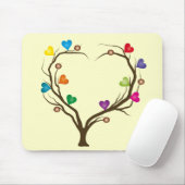 Baum mit hellen Herzen Mousepad (Mit Mouse)
