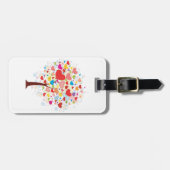 Baum mit herzförmigen Blätter Gepäckanhänger (Vorderseite horizontal)