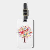 Baum mit herzförmigen Blätter Gepäckanhänger (Vorderseite vertikal)