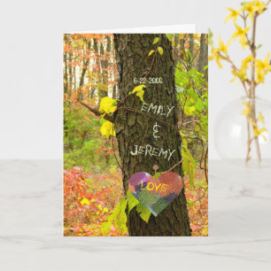 BAUM MIT IHREN EIGENEN NAMEN/JAHRESTAG "BEKANNT" KARTE