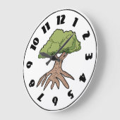 Baum mit langer Wurzel-Uhr Große Wanduhr (Winkel)