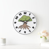 Baum mit langer Wurzel-Uhr Große Wanduhr (Zuhause)