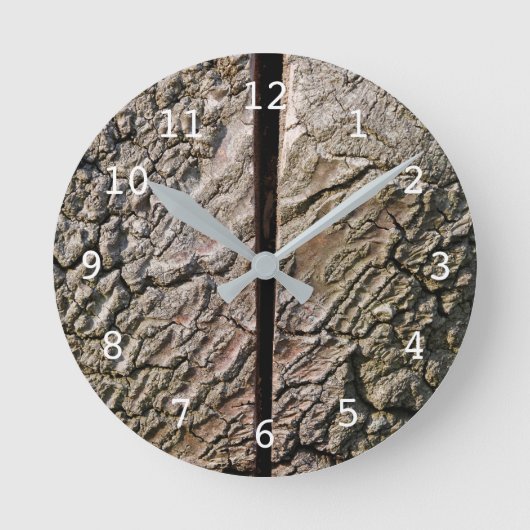 Baum mit Mittelschnitt Runde Wanduhr (Vorderseite)
