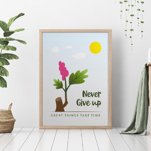 Baum mit motivierend Text. Poster