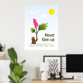 Baum mit motivierend Text. Poster (Heimbüro)