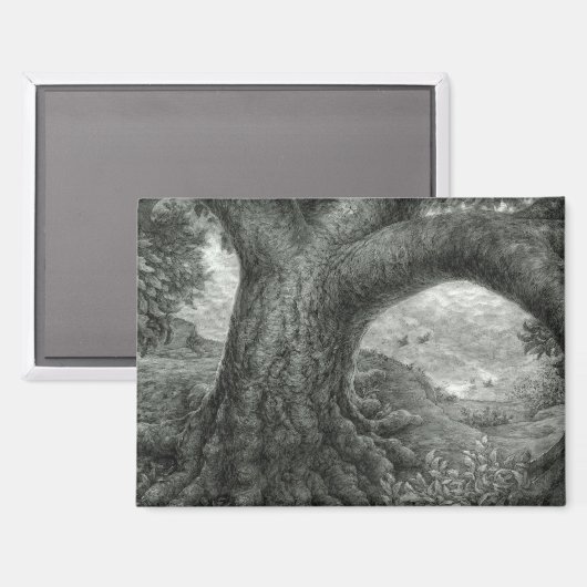 Baum mit Risiko Magnet (Vorderseite/Rückseite)