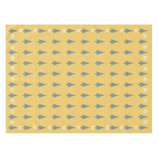 Baum mit roten Bohnen Goldglocken für Weihnachten Tischdecke (Vorderseite (Horizontal))